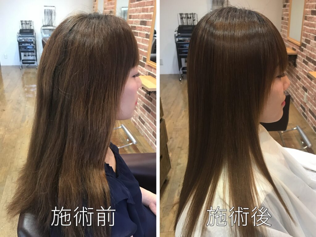 福岡 縮毛矯正 ビフォーアフター 湿気で広がる髪 雨の日対策